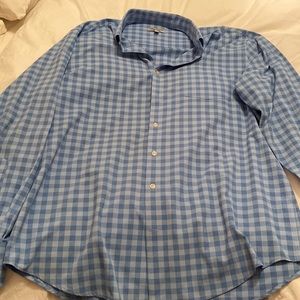 Baby blue checkered Peter Millar button down